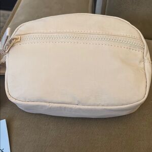 Cream Zippered Pouch